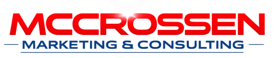 McCrossen Marketing & Consulting Logo Red Blue 2026