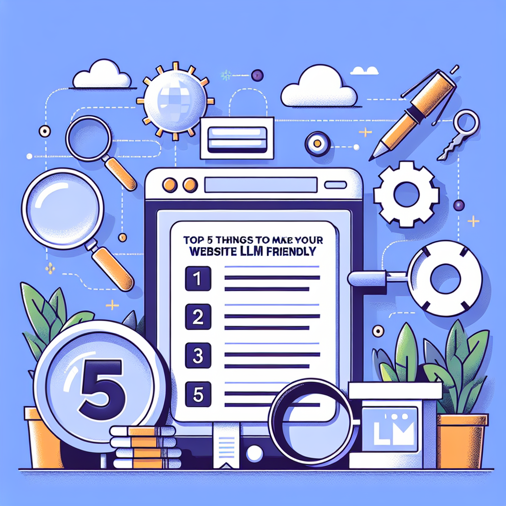 Supporting image for web page about: Top 5 Things to Make Your Website LLM Friendly. Related to: LLM Optimization. Profession